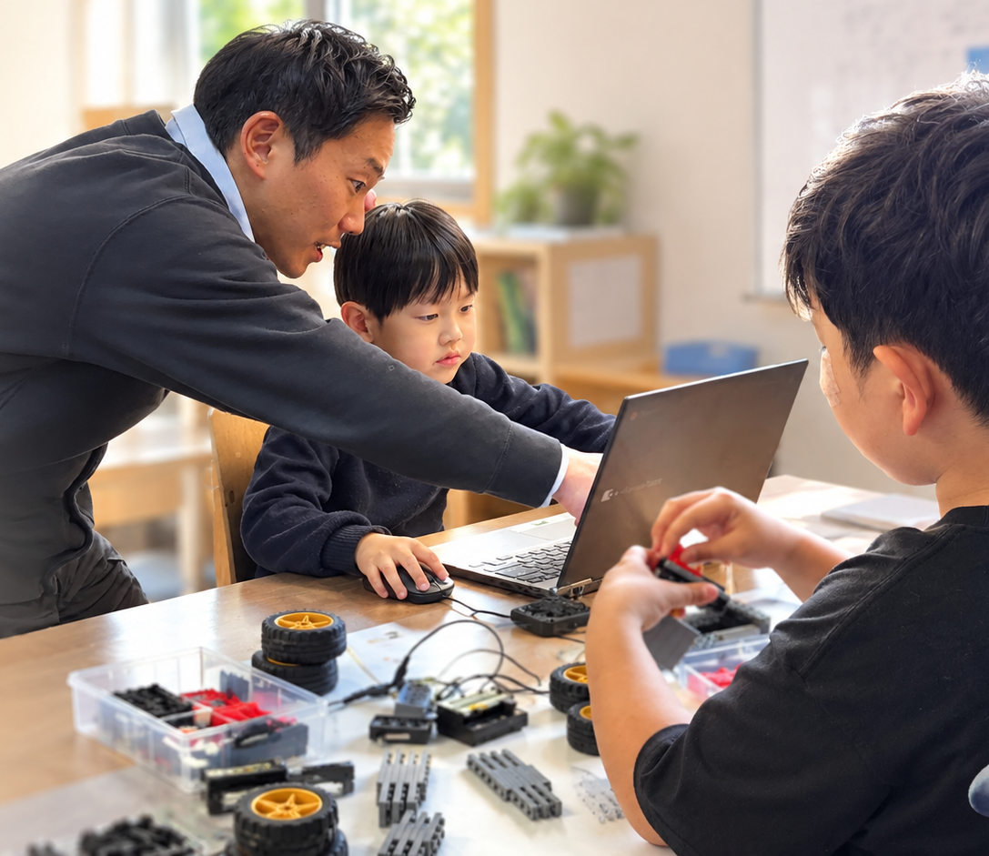 手元に集中している子ども