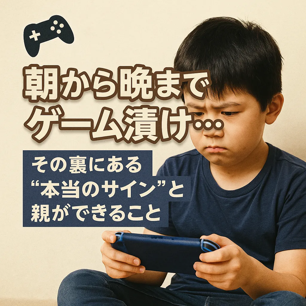 【今治市・塾】朝から晩までゲーム漬け…その裏にある“本当のサイン”と親ができること