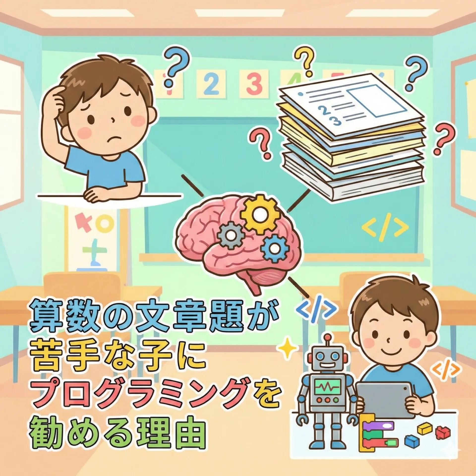 【今治・小学生】算数の文章題が苦手な子にプログラミングを勧める理由