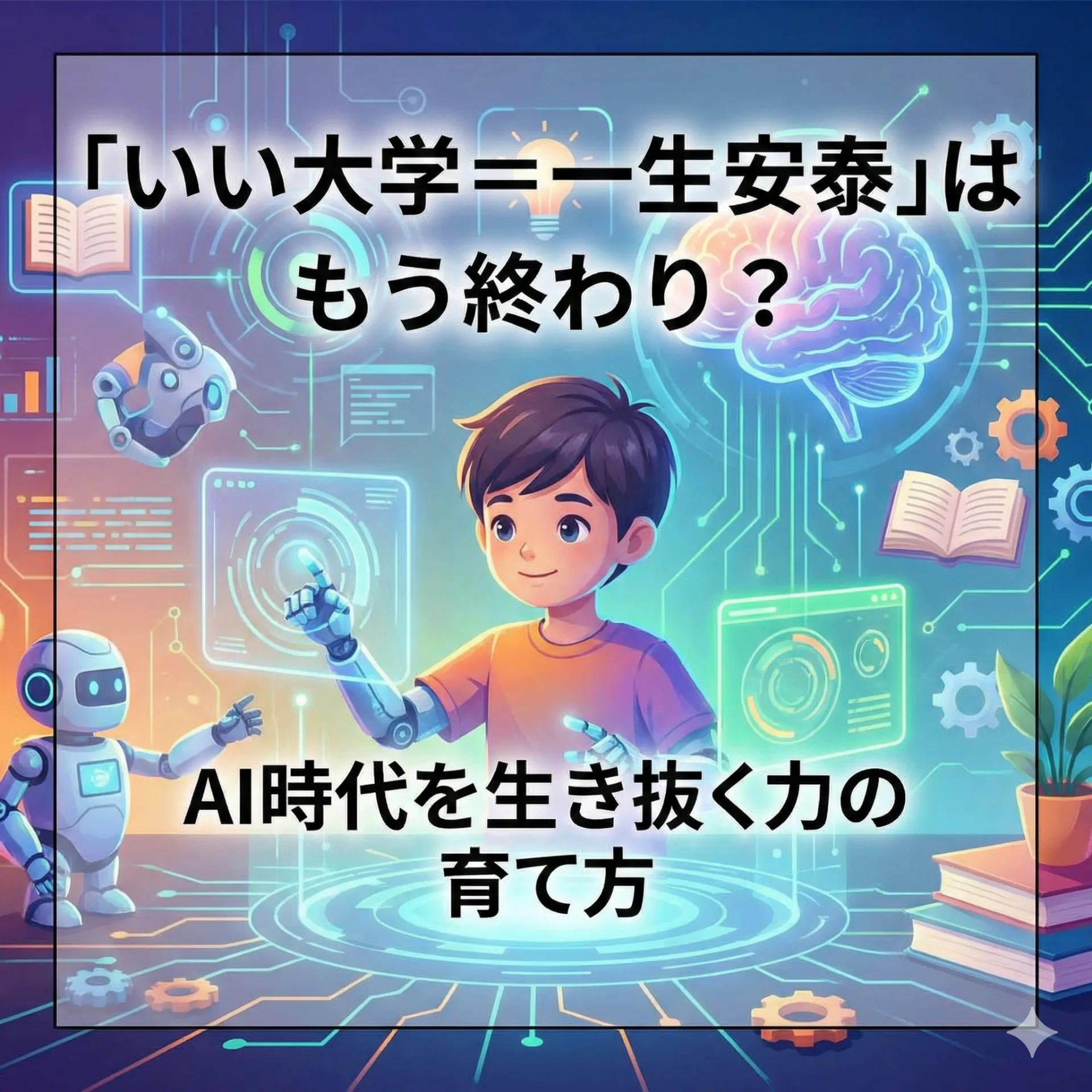 「いい大学＝一生安泰」はもう終わり？AI時代を生き抜く力の育て方