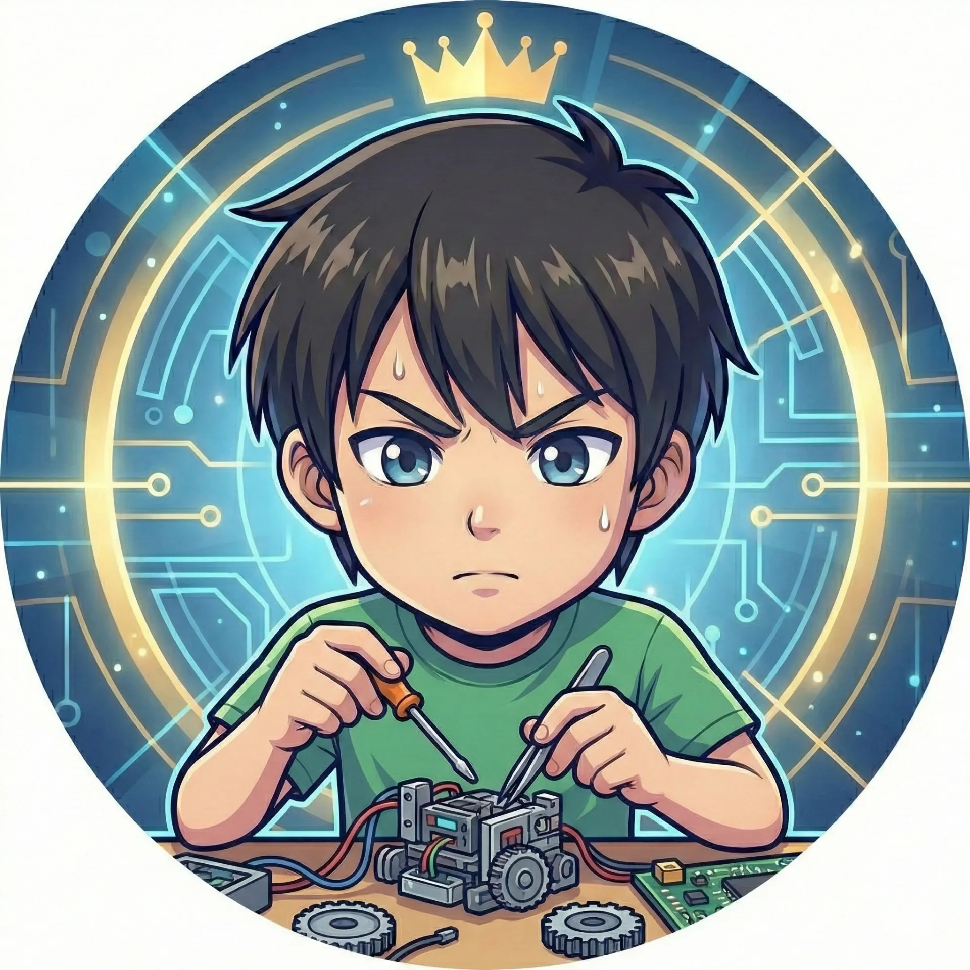 集中して見つめる子供(集中力)