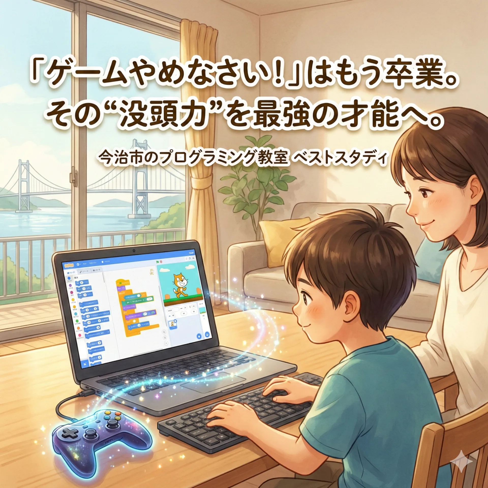ゲームの没頭力は才能！叱る毎日から卒業しませんか？ ｜ 今治市 小学生 プログラミング教室 ベストスタディ